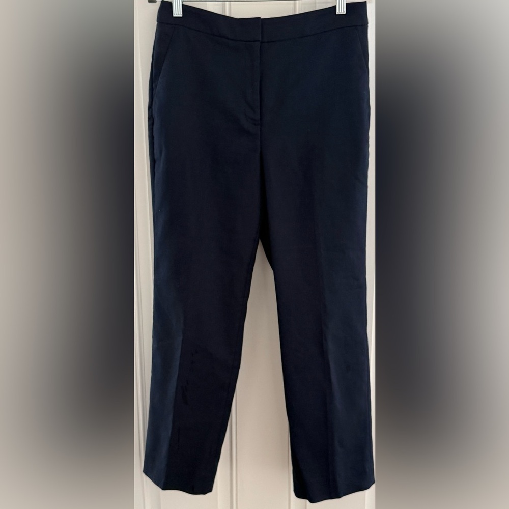 NWT J Crew Classic Navy Blue Linen Blend Pants Trousers